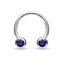 14g Horseshoe Barbells with Front Facing Gem Balls. Carousel 4