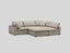 Fabric Sofa Sectional Set Feather Stuffed Carousel 3