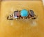 1780's Georgian Regency flat garnets and turquoise 15ct gold Carousel 6