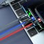 3-in-1 3 Colour Charging Cable - Black / Red / Blue (1.8m) Carousel 3