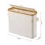 STORFEX Toilet Paper Storage Basket with Lid - Beige Carousel 3