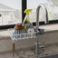 STORFEX Over Faucet Kitchen Sink Caddy Organizer - Silver Carousel 4