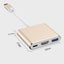 USB C Aluminum Converter Adapter Type C to HDMI / USB 3.0 / Type-C - Gold Carousel 2