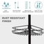STORFEX Rust-Resistant Corner Shower Caddy with Towel Bar and Hooks - Black Carousel 3