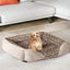 ZOOMIES Rectangle Washable Dog Bed - Beige Carousel 5