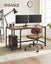 Vasagle 55" Computer Desk with 2 Shelves - Rustic Brown Carousel 2