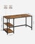Vasagle 55" Computer Desk with 2 Shelves - Rustic Brown Carousel 3