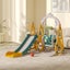 Multi-Colour Plastic Indoor/Outdoor Slide and Swing with Basket - RED Carousel 3
