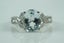 Amazing 9ct White gold ICY Aquamarine & diamond ring Carousel 1