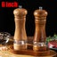 Adjustable Manual Pepper Grinder Wooden Salt Pepper Mill With Ceramic Grinder Carousel 3