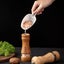 Adjustable Manual Pepper Grinder Wooden Salt Pepper Mill With Ceramic Grinder Carousel 4
