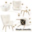 Boucle Accent Chair Armchair Carousel 8