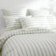 Dreamaker Bask Washed Cotton Yarn Dyed Stripe Duvet Cover Set Sage Single Carousel 2
