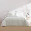 Dreamaker Bask Washed Cotton Yarn Dyed Stripe Duvet Cover Set Sage Single Carousel 5