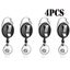 4X Retractable Keychain Clip Heavy Duty Recoil Key Chain Holder Ring Badge Oval Carousel 1