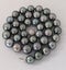 Top Quality 9.1-11.9mm Round Tahitian Sea Peacock Green Pearl Necklace Carousel 2