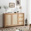 Buffet Sideboard Storage Cabinet Rattan Cupboard 3 Drawer Hallway Table Carousel 4