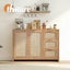 Buffet Sideboard Storage Cabinet Rattan Cupboard 3 Drawer Hallway Table Carousel 6