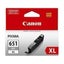 Canon CLI651XLGY Ink Cartridge - Grey High Yield - 750 Pages - for Canon PIXMA Carousel 1