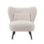 Armchair Lounge Chair With Lumbar Pillow Wingback Velvet Beige Carousel 2