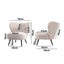 Armchair Lounge Chair With Lumbar Pillow Wingback Velvet Beige Carousel 3