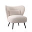 Armchair Lounge Chair With Lumbar Pillow Wingback Velvet Beige Carousel 7