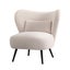 Armchair Lounge Chair With Lumbar Pillow Wingback Velvet Beige Carousel 8