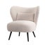 Armchair Lounge Chair With Lumbar Pillow Wingback Velvet Beige Carousel 10