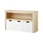 Wooden Kids Toy Storage Cabinet Displayshelf With 3 Portable Box Carousel 5