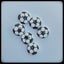 "Football" / Soccer wooden buttons - pack of 10 Carousel 1