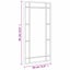 Vida Xl Wall Mirror Black 30X60 Cm Rectangle Iron Carousel 2
