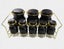 Spice Rack Stand Condiments 8Pcs without oiler - Black Carousel 1