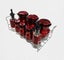 Spice Rack Stand Condiments 8Pcs - Red Carousel 2