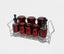 Spice Rack Stand Condiments 8Pcs - Red Carousel 3