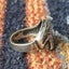 Vintage Navajo Sterling Silver Turquoise & Coral Chips Inlay Eagle Ring Carousel 3