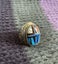 Vintage Zuni Style Sterling Silver Inlay Ring – Coral, Opal & Onyx Mosaic Carousel 2