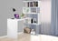 Computer Desk Home Office Desk Study Table with 4 Tier Bookshelf White Carousel 1