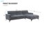 Frankfurt Sectional Fabric Sofa (Grey) - Chaise Facing Right Carousel 3