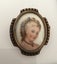 Limoges France Porcelain & Brass Brooch Carousel 1