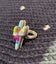 Vintage Native American Zuni Style Sterling Silver Cactus Inlay Ring Carousel 5
