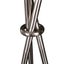 Sherwood Lighting Art Deco Tripod Floor Lamp - Polished Stainless Steel & White Carousel 5