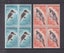 0803/4a. NZ - 1960 Health/Birds Set (2) - Perf 11.5x11 - Blocks of 4 - UHM Carousel 1