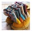 5 Pair Men's Thick Warmth Harajuku Retro Striped Nordic Wool Casual Socks Carousel 3