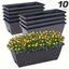 10 Pack 15L Rectangular Planter Box Set With Drainage Tray Carousel 1