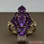 9ct Yellow Gold Amethyst Cluster Ring ~ $1,800! Carousel 1