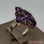 9ct Yellow Gold Amethyst Cluster Ring ~ $1,800! Carousel 3