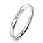 Triple CZ Centre Stainless Steel Band Ring Carousel 1