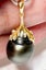 11.3x 14mm Tahitian Natural Peacock Black Green Pearl Pendant Carousel 5