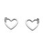 Karen Walker Botanical Heart Studs Silver F26 Carousel 1