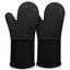 Extra Long Silicone Oven Mitts, Durable Heat Resistant Oven Gloves with Quilt Carousel 1